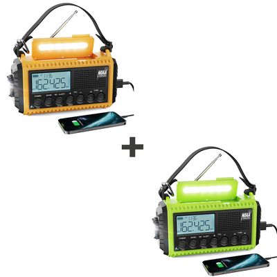 Emergency Radio Raynic 5000 Weather Radio Solar Hand Crank AM/FM/SW/NOAA Weather Alert Portable Radio with Cellphone Charger, Headphone Jack, Flashlight, Reading Lamp and SOS Alarm