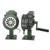 Dpofirs Hand Crank Siren, 110dB Aluminium Alloy Emergency Alarm, Green view 2