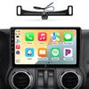 10.2 Inch Car Radio Stereo Upgrade Replacement for Jeep Wrangler JK Compass Grand Cherokee Dodge Ram with Wireless CarPlay/Android Auto/Touch Screen/Android13/GPS Navigation/HD Backup Camera view 1