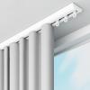 Ceiling Curtain Track Set, WhiteBlackaluminum Ceiling Track For Curtains, Curtain Track Ceiling Mount, Double Axle Pulleys, Strong Load-bearing, For Living Room Bedroom Room Divider ( Color : White view 1