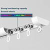 Ceiling Curtain Track Set, WhiteBlackaluminum Ceiling Track For Curtains, Curtain Track Ceiling Mount, Double Axle Pulleys, Strong Load-bearing, For Living Room Bedroom Room Divider ( Color : White view 2