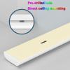 Ceiling Curtain Track Set, WhiteBlackaluminum Ceiling Track For Curtains, Curtain Track Ceiling Mount, Double Axle Pulleys, Strong Load-bearing, For Living Room Bedroom Room Divider ( Color : White view 3