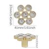Sutfmwe Crystal Drawer Knobs, Rhinestone Cabinet Knobs, Crystal Rhinestone Decorative Dresser Knobs, Funky Furniture Hardware Single Hole Gold Pull Handle Knobs 4PCS view 2
