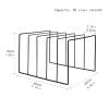 AEYSD-456 Vinyl Record Storage Vinyl Record Storage Holder Stand  Vinyl Coated Metal Wire Rack Holds up to 50 Album Lps Record Crate view 2