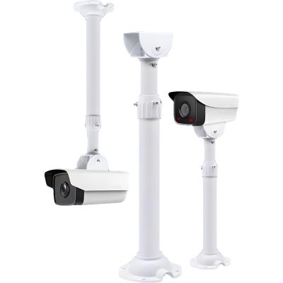 UQISOVI Security Camera Mount Bracket, Telescopic Adjustable Bullet Camera Mount Universal Camera Ceiling Mounting Bracket for CCTV Security Camera/IP Camera, I Type (Length 15.7-31.5inch)