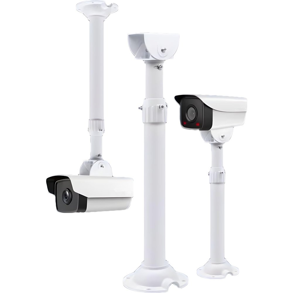 UQISOVI Security Camera Mount Bracket, Telescopic Adjustable Bullet Camera Mount Universal Camera Ceiling Mounting Bracket for CCTV Security Camera/IP Camera, I Type (Length 15.7-31.5inch)