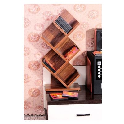 AEYSD-456 Vinyl Record Storage Desktop CD Rack Wooden Record Storage Holder TV Cabinet Ornament Decoration Rack DVD Rack Record Crate (Color : A)