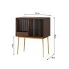 AEYSD-456 Vinyl Record Storage Record Storage Rack Cabinet Metal Movable Sliding Door Record Crate view 3