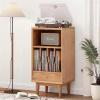 AEYSD-456 Vinyl Record Storage Record Cabinet Solid Wood Small Bookcase Storage Cabinet Album Display Shelf CD Magazine Cabinet Record Player Cabinet Record Crate view 2