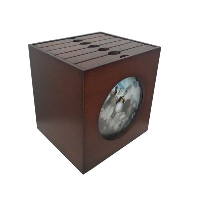AEYSD-456 Vinyl Record Storage CD Storage Box Media Storage Rack Shelving and Organizer-6.7 X 5.9 X 7.6 Inches Disc Holders Record Crate