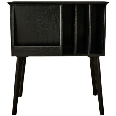 AEYSD-456 Vinyl Record Storage Solid Wood Bookcase Bookshelf Magazine Cabinet Modern Simple Storage Rack Record Player Storage Cabinet Living Room Side Cabinet Record Crate