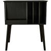 AEYSD-456 Vinyl Record Storage Solid Wood Bookcase Bookshelf Magazine Cabinet Modern Simple Storage Rack Record Player Storage Cabinet Living Room Side Cabinet Record Crate view 1