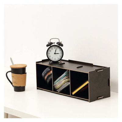 AEYSD-456 Vinyl Record Storage CD Storage Box DVD Storage Rack Wooden CD Disc Storage Supplies Can Be Stacked CD Rack Record Crate (Color : C)