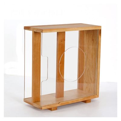 AEYSD-456 Vinyl Record Storage Vinyl LP Record Storage Rack 12 Inch Vinyl Record Storage Box Retro Acrylic CD Rack Record Crate (Color : B)