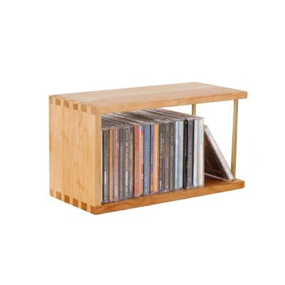 AEYSD-456 Vinyl Record Storage Desktop CD Storage Rack Game disc Display Rack Solid Wood CD Rack Collection Box Record Crate (Color : B)