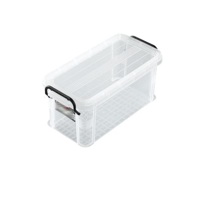 AEYSD-456 Vinyl Record Storage Plastic Storage, Modular Stackable Storage Bins with Black Latching Handles, 6.29x6.65x13.38inWhite Record Crate