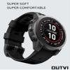OUTVI Silicone watch band compatible with garmin fenix 5x 6x Pro 7x 3 hr quick fit 26mm bands replacement for Epix Pro Gen 2 51mm Enduro 2 Descent Mk1 Mk2 Mk2i Mk3i tactix soft men women Black view 2