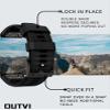 OUTVI Silicone watch band compatible with garmin fenix 5x 6x Pro 7x 3 hr quick fit 26mm bands replacement for Epix Pro Gen 2 51mm Enduro 2 Descent Mk1 Mk2 Mk2i Mk3i tactix soft men women Black view 4