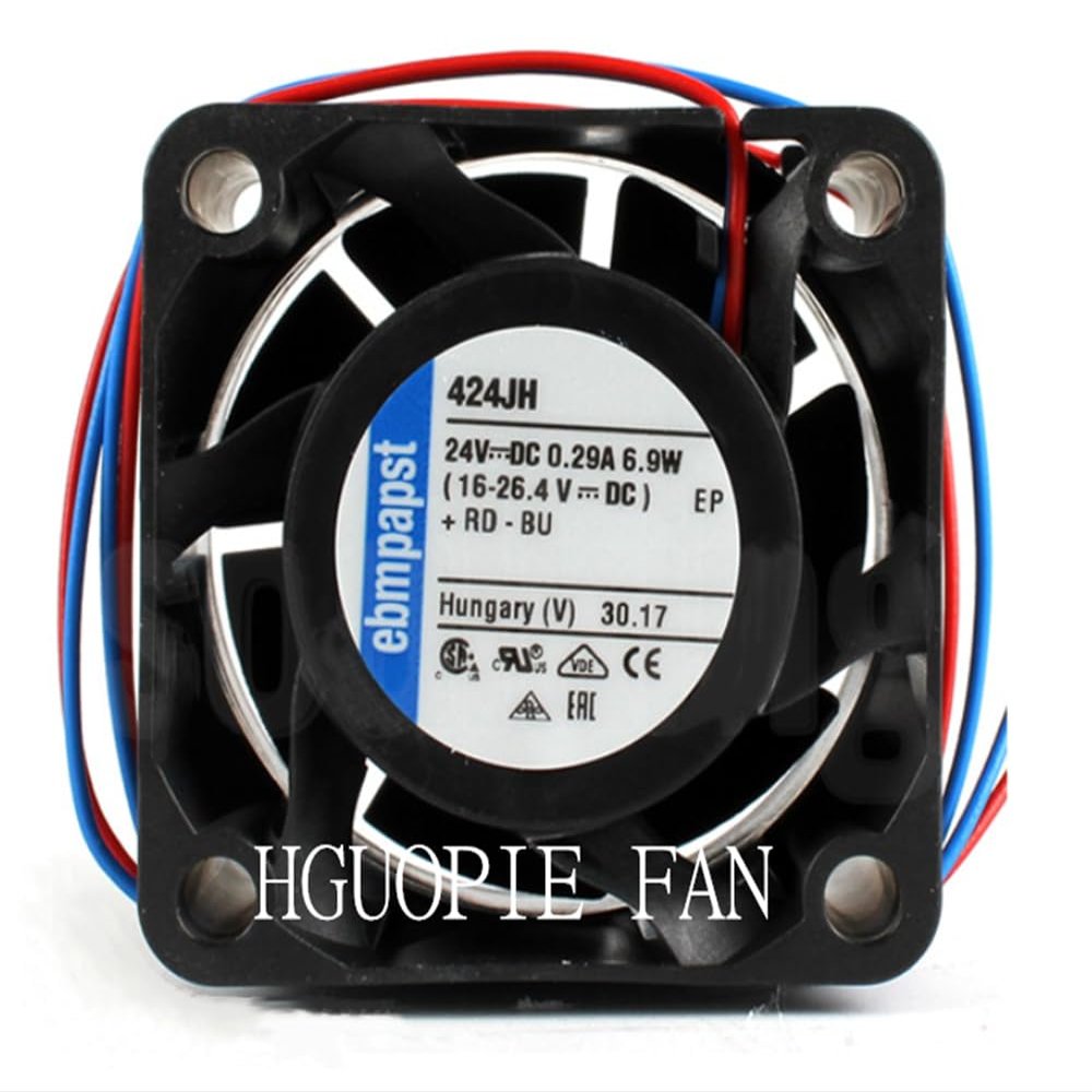 HGUOPIE for Ebm papst 424JH Axial Fan DC 24V 6.9W 0.29A 40X40X28MM High Speed Cooling Fan