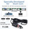 Dash Cam Charger Cable GPS Navigator Charger Cable for Mini USB Port Device Dash Cam GPS Navigator MP3 Player for 12V Car and 24V Truck Car Power Adapter Cable (5V 2.0A) view 3