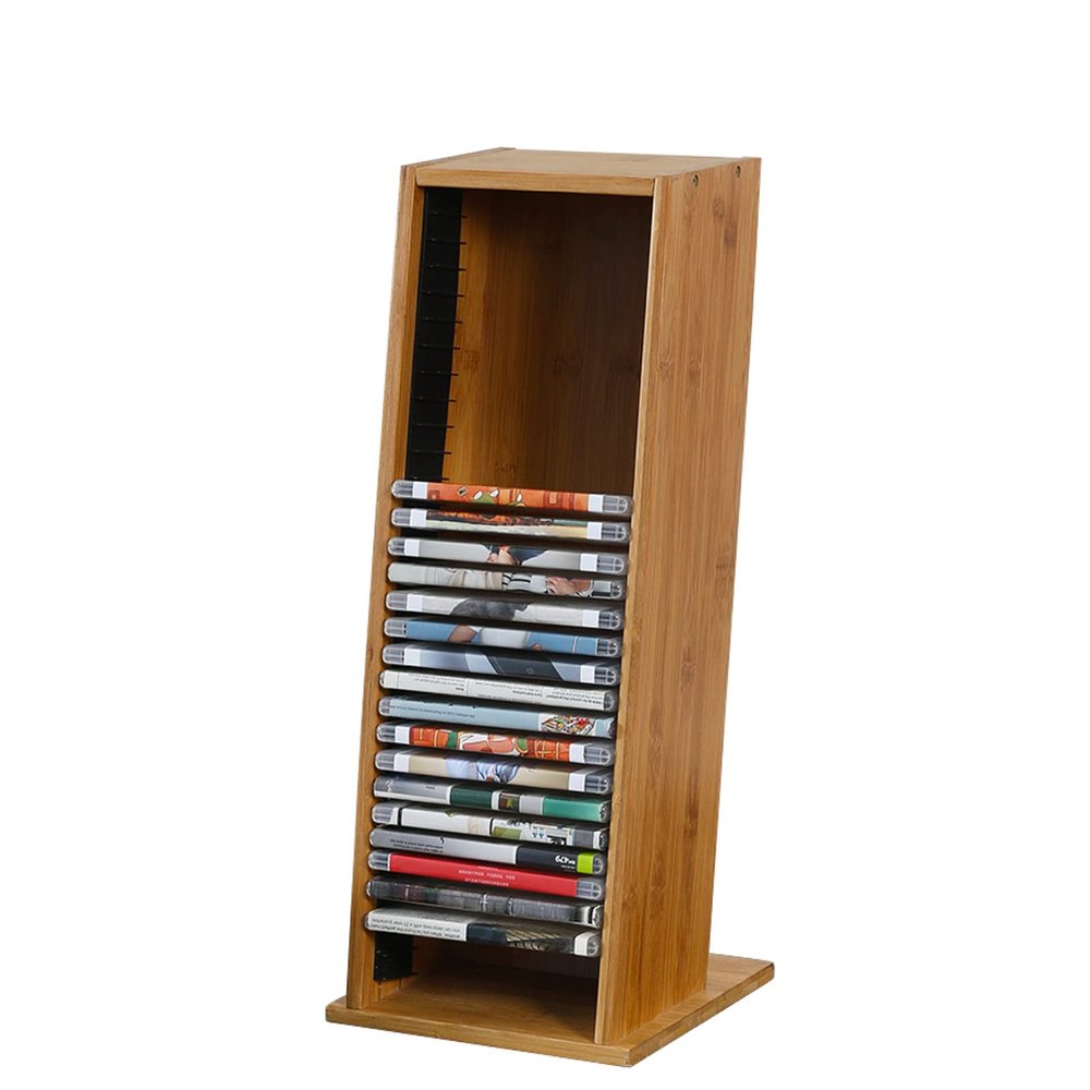 AEYSD-456 Vinyl Record Storage CD Storage Holder Rack Display Holds DVD's, Blu Ray, Video Games, Gaming Accessories Record Crate