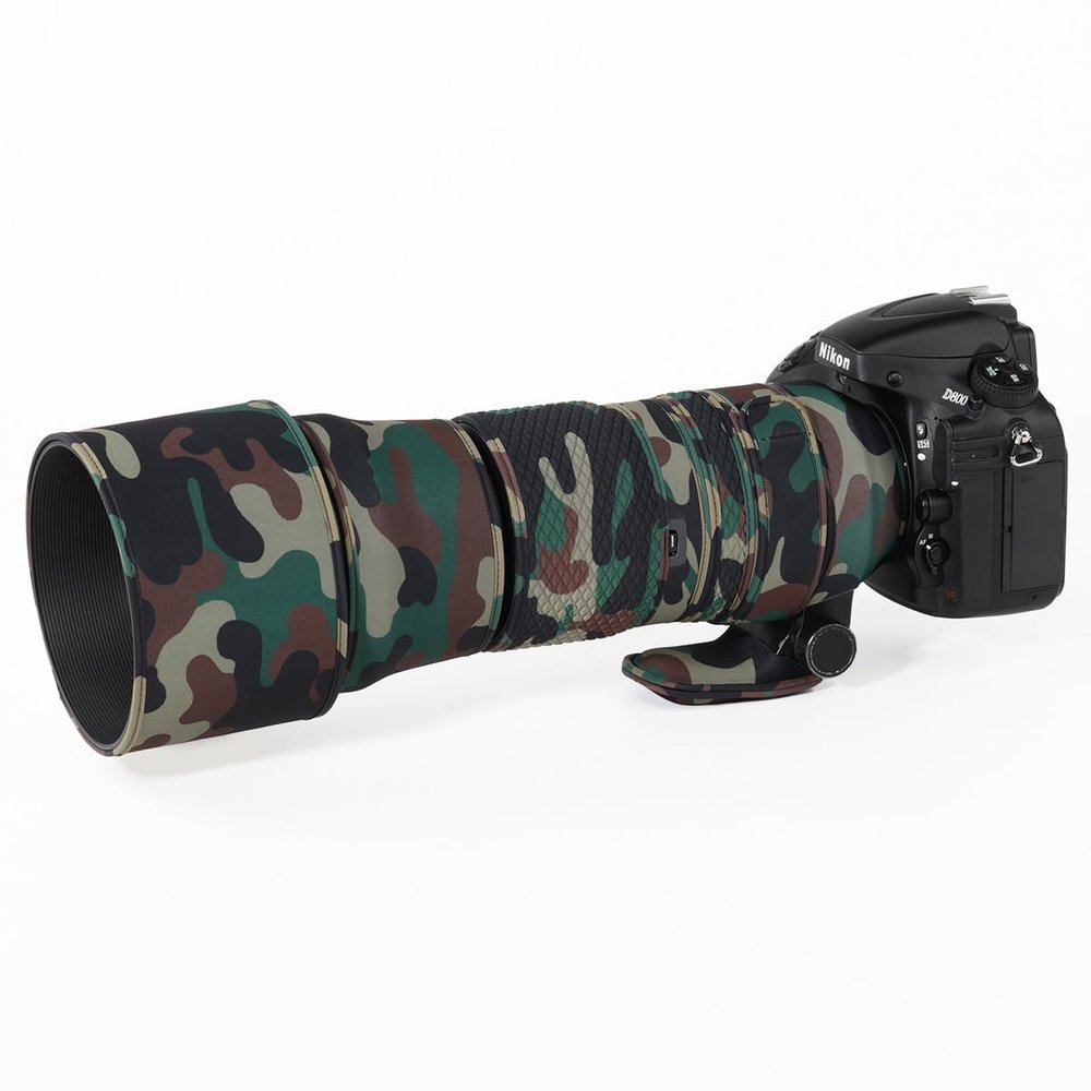 CHASING BIRDS Lens Camouflage Waterproof Coat for Sigma 150-600mm F5-6.3 DG OS HSM Contemporary Rainproof Lens Protective Cover Version IV (Military Green Camouflage, with 1.4X TC (TC-1401))