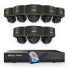 PANOOB Security Camera System PoE, 8PCS 5MP Wired IP IK10 Vandal-Proof PoE Dome Camera, AI Human Detection, Remote Access, 100ft IR Night Vision Built-in Mic, 4K 8CH NVR 2TB HDD, PD54B0808-5M view 1