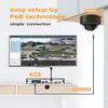PANOOB Security Camera System PoE, 8PCS 5MP Wired IP IK10 Vandal-Proof PoE Dome Camera, AI Human Detection, Remote Access, 100ft IR Night Vision Built-in Mic, 4K 8CH NVR 2TB HDD, PD54B0808-5M view 2