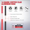 Nilight 100FT 14AWG Copper Clad Aluminum Wire 14/2 Gauge Red Black CCA Electrical Cable 2 Conductor Parallel 12V/24V DC Flexible Extension Cords for Car Audio Radio Speaker Amplifier view 2