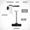 OriGlam Carbon Steel C Clamp Clip Mount for Camera Monitor, Desktop Mount Holder Universal C-Clamp for Microphone Mic, Table Mount Holder Mounting Bracket Stand for Microphone/Tablet (White) view 4