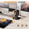 Charging Station for Multiple Devices, TESSAN 9-in-1 USB C Power Strip for iPhone 17/16/15, MacBook, Tablet, Desktop Phone Fast Charger with 3 AC, USB Charger, Home Drom Office Accessories, Black-30W view 2