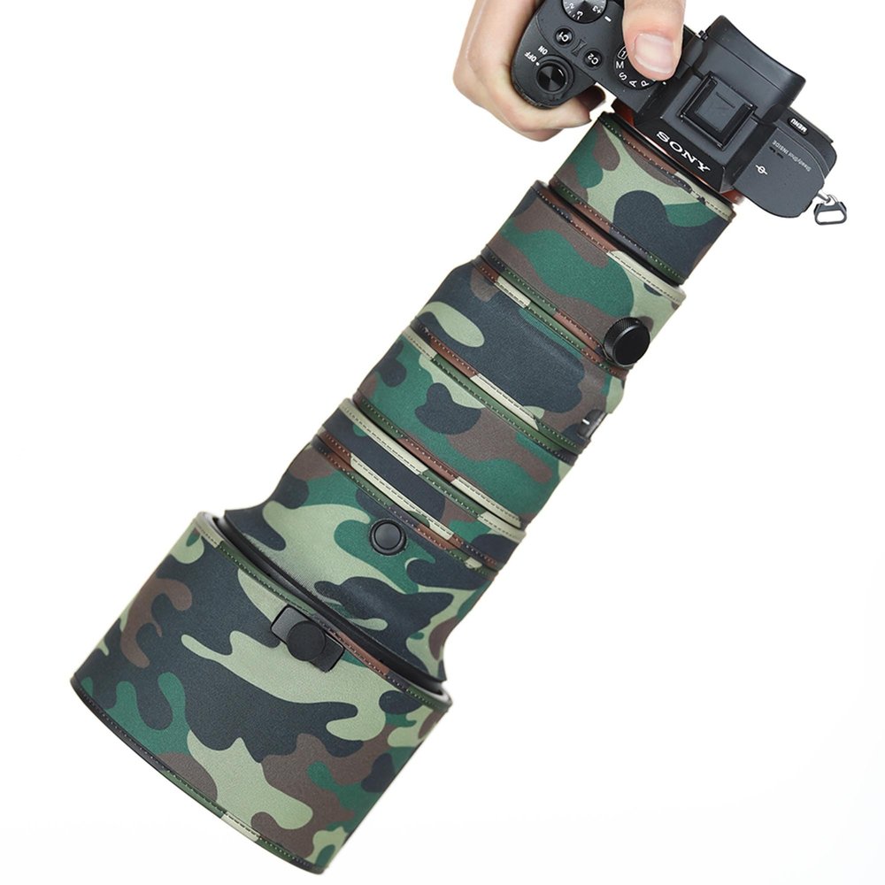 CHASING BIRDS Lens Camouflage Waterproof Coat for Sigma 500mm F5.6 DG DN OS Rainproof Lens Protective Cover Version IV (Military Green Camouflage,E-Mount)