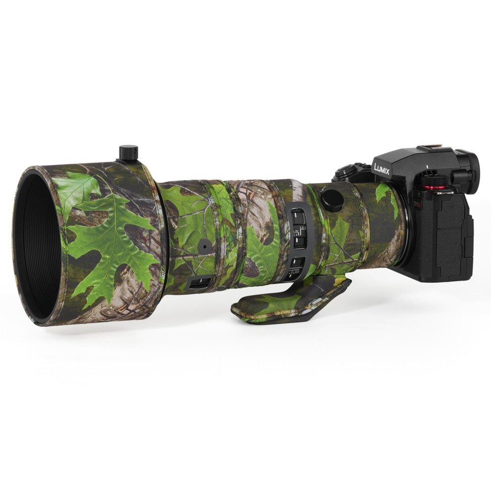 CHASING BIRDS Lens Camouflage Waterproof Coat for Sigma 500mm F5.6 DG DN OS Rainproof Lens Protective Cover Version IV (Green Leaf Camouflage,E-Mount)