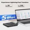 5 in 1 External DVD Player For Laptop with LightScribe DVD Burner CD Rom External CD/DVD Drive For PC Usb 3.0 External DVD Drive, DVD Reader Disc Player Fit for Windows XP/7/8/10/11 Mac Laptop Desktop view 3