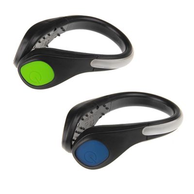 POPETPOP 2pcs Led Shoe Clip Lights Night Running Gear for Runners Joggers Bikers Weather Resistant Bright Illumination for Enhanced Safety Low Light Conditions Blue Green