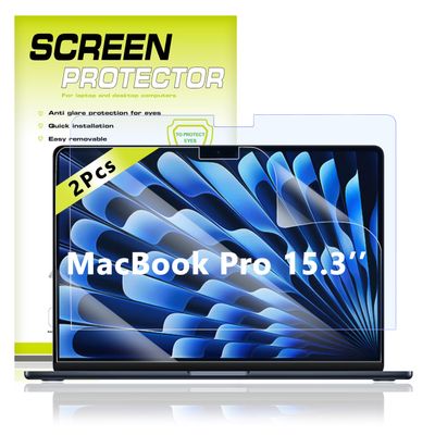 2 PACK 15.3inch Anti Blue Light Screen Protector for 2026 MacBook Air 15.3 Laptop(2026-2023 M5-M2), Anti-Glare Anti-Blue Light for Macbook Air 15inch Laptop Screen Film Filter, Bubble Free Eye Protection