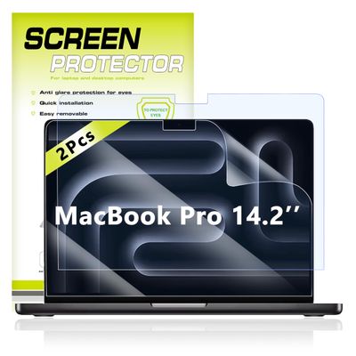 YongMai 2 PACK 14.2inch Anti Blue Light Screen Protector for MacBook Pro 14.2'' M2 Pro/M3 / M3 Pro / M3 MaxLaptop Screen Film Filter, Anti-blue, Anti-glare, Anti-fingerprint
