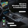 Wireless CarPlay Adapter 2 IN 1 Plug and Play Wired to Wireless Car Play Adapter Android Auto Dongle, Aux Compatible All Car Models Smart Carplay Box Support iPhone 6+/iOS 10+/Android 11.0+ view 3