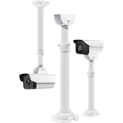 UQISOVI CCTV Security Camera Mount Bracket, Aluminium Alloy Thickened Pipe Bullet Camera Mount Universal Camera Wall Ceiling Mounting Bracket, I Type (Length 15.7-31.5inch)