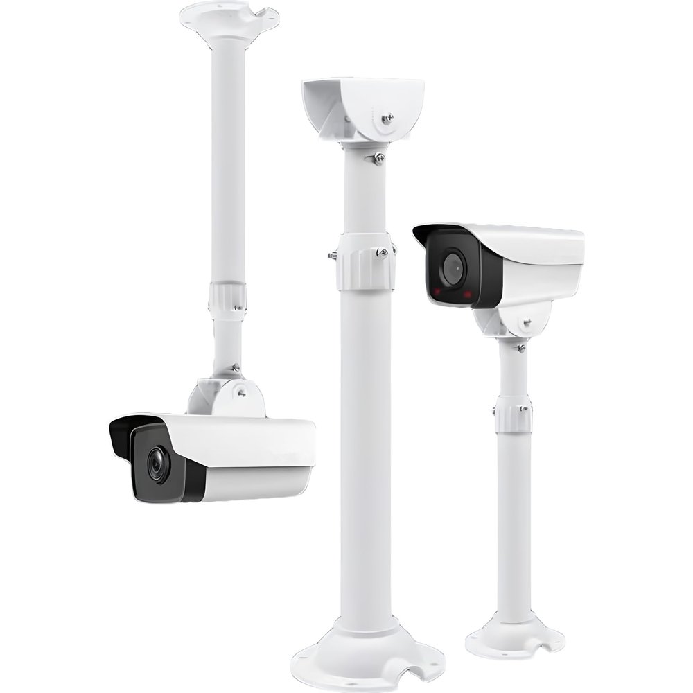 UQISOVI CCTV Security Camera Mount Bracket, Aluminium Alloy Thickened Pipe Bullet Camera Mount Universal Camera Wall Ceiling Mounting Bracket, I Type (Length 15.7-31.5inch)