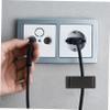 Mikinona 20pcs Cord Clips for Cable Management Self-Adhesive Wire Fixing Clips in Easy to Install Under Desk No Drilling Required for Organizing Cords at view 2