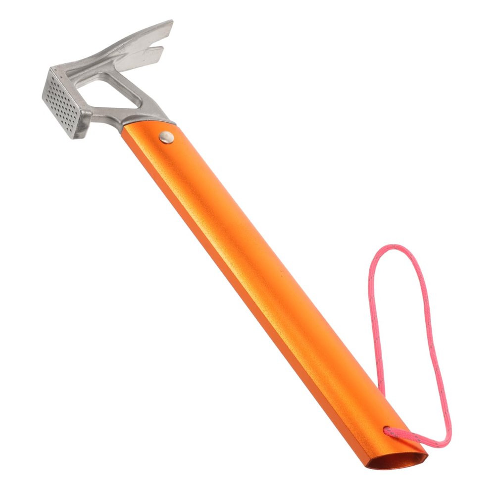 jojofuny Stainless Steel Tent Ground Portable Hand Hammer Tool for Camping Heavy Duty Nail Puller Hammer Alloy Tip