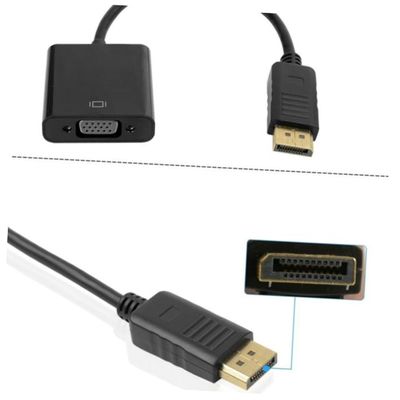 OSALADI 2pcs Displayport to Converter Cable Male to Female Adapter for Projector Tv and Led Display Black Easy to Use for Setup