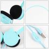 DOITOOL 2pcs Cat Style Headset with Microphone Lightweight Ear Headphones for Girls Comfortable Materials High Sensitivity Compatible with Phones and Computers view 2