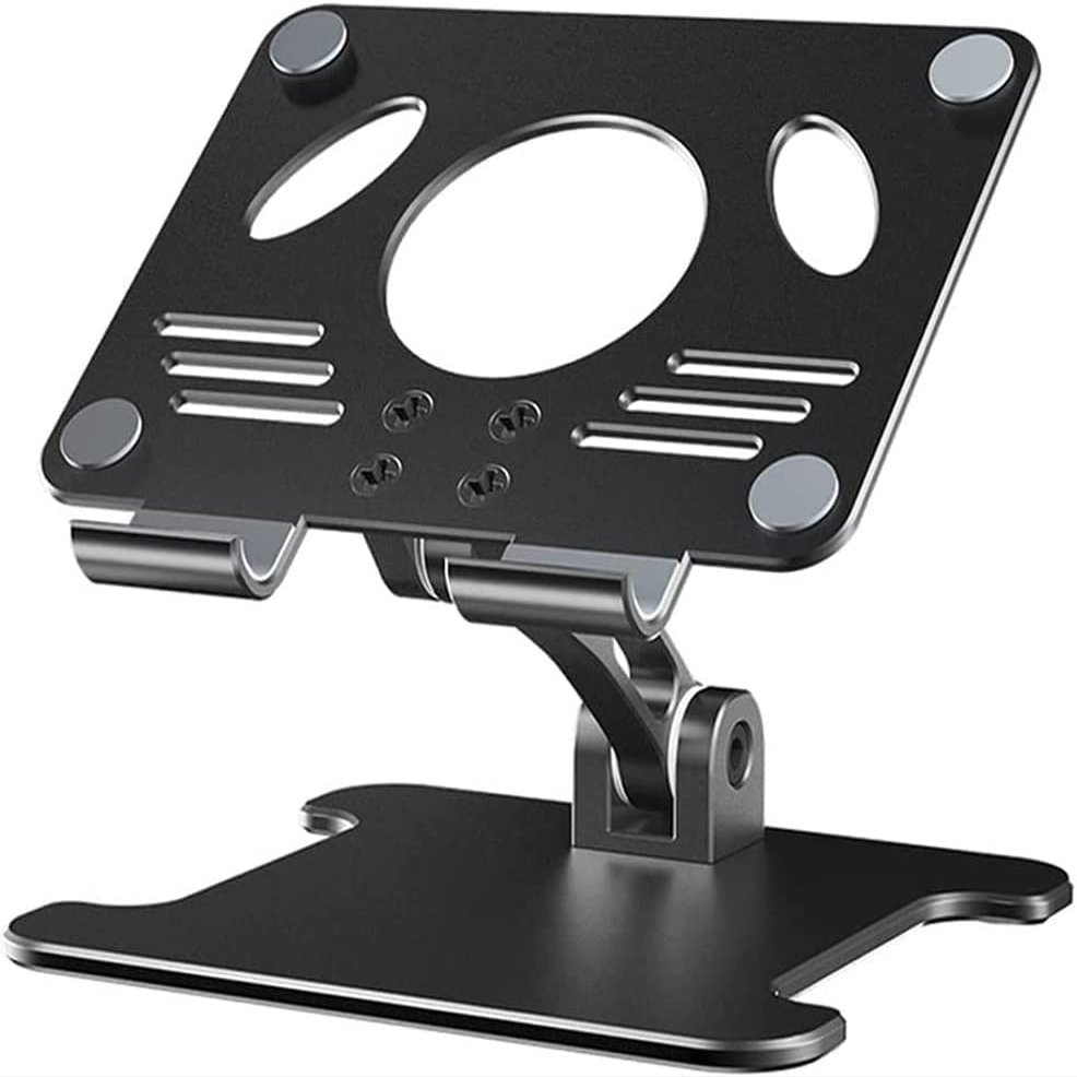 aiqiua Aluminum Desktop Tablet Stand Dual Axis Design Height/Angle Adjustable Smartphone Holder Tablets Drawing StandEasy to Carry and Easily Adjust to The Ideal Position