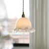 TONFON OJRGG Retro Flowers Lampshade Chandelier Glass E27 Farmhouse Pendant Light French Vintage Ceiling Light Fixture for Kitchen Island Living Room Bedroom Bedside Dining Room Hallway Hanging Light view 3