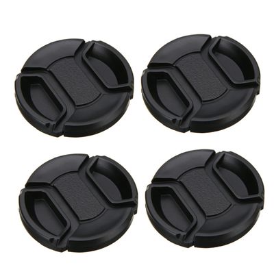 DOITOOL 4pcs Center Pinch Lens Cap Cover Splashproof Lens Protector for DSLR Cameras Easy to Install Dust and Water Resistant Photography Enthusiasts