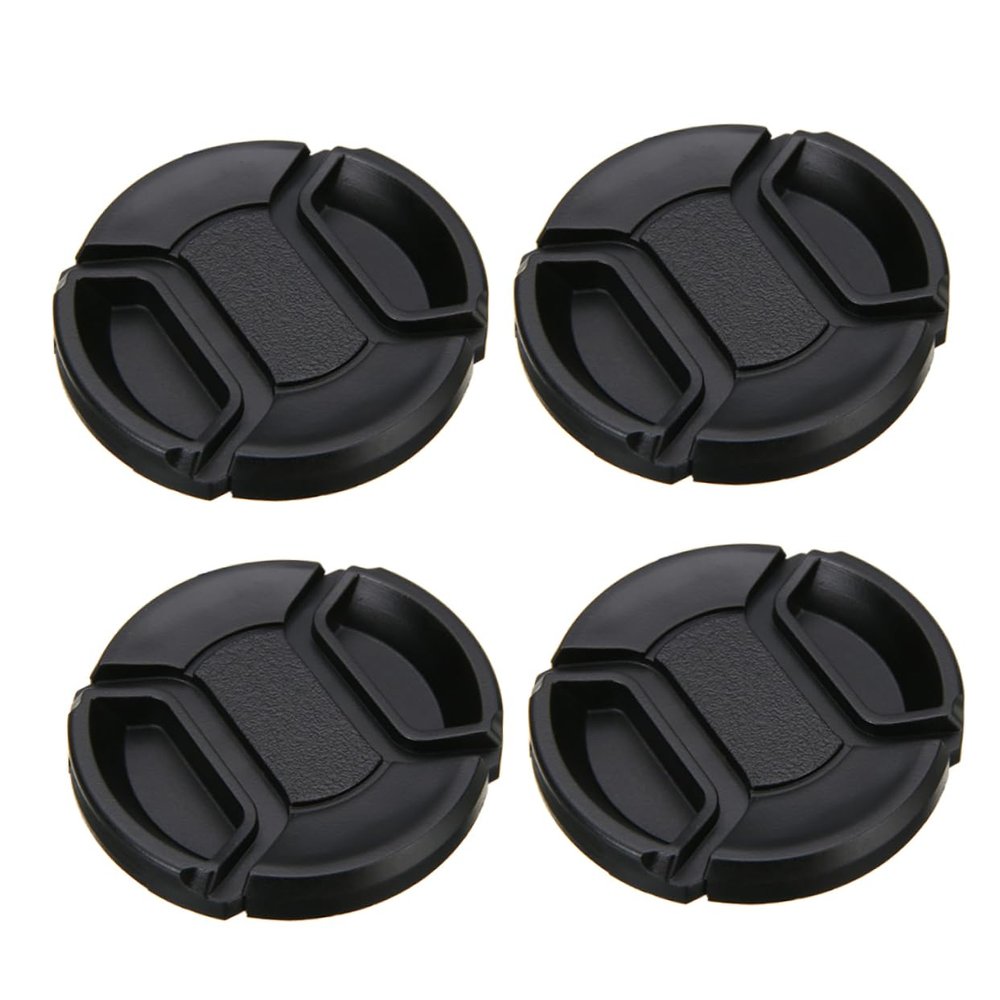 DOITOOL 4pcs Center Pinch Lens Cap Cover Splashproof Lens Protector for DSLR Cameras Easy to Install Dust and Water Resistant Photography Enthusiasts