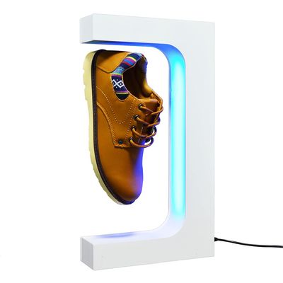 FXNFXLA Levitating Shoe Display Stand, Magnetic Floating Sneaker Display Stand, 360 Rotating Acrylic Stand with 16-Color Led Lights, for Shoes Weighing 300-600g, Used for Advertising Exhibitions