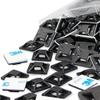 BudgetBundles US 100-200 Pcs Cable Tie Mounts Self Adhesive Clips Base (25mm x 25mm) (200 Pack) view 2